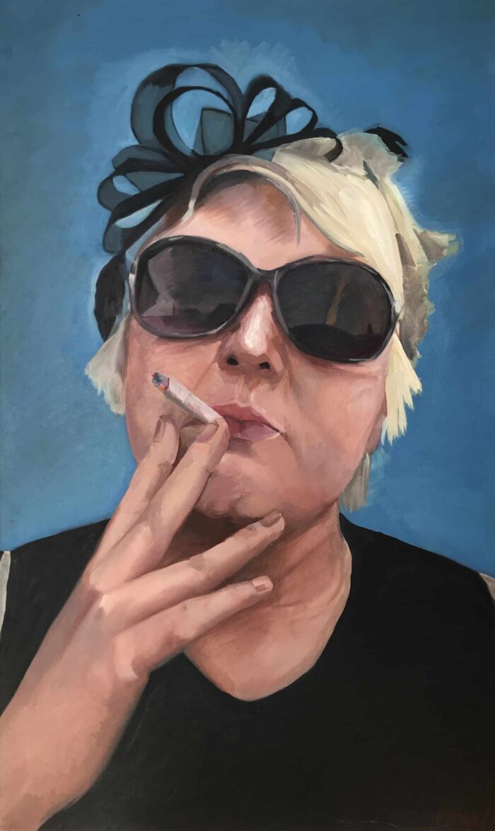 ''Cigarette'' , 80x133 cm, Oil Portrait on Canvas